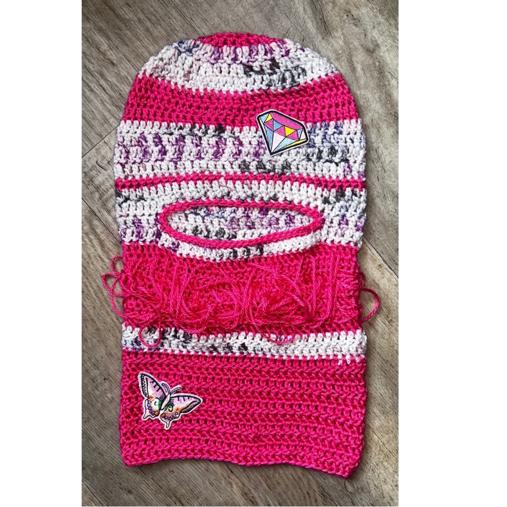 Distressed Balaclava Skimask  y2k